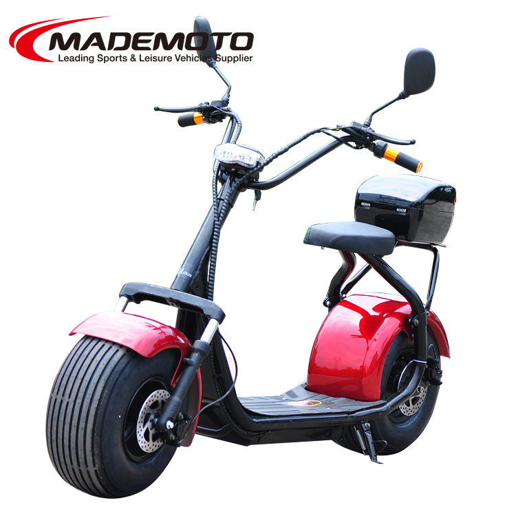 Popular 1500W 60V 12A lithium battery fat tire citycoco electric scooter